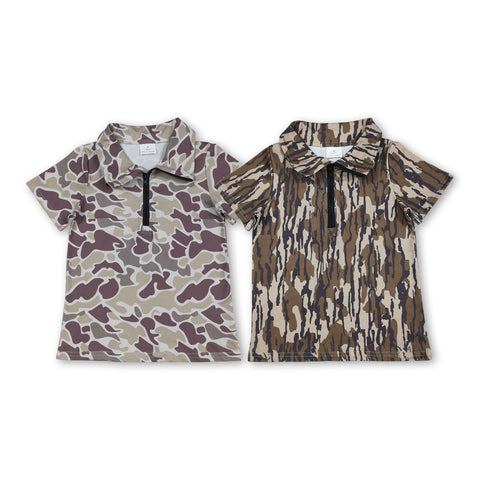RTS Matching Clothing toddler clothes camo print baby boy top kids summer clothing-2026.6.1
