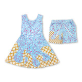 RTS baby clothes baby summer clothes  ice cream dress baby summer shorts