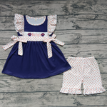 Order Deadline：16th June Split order baby girl clothes state girl summer shorts set 1