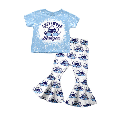 Order Deadline:21th Dec. Split order baby girl clothes cartoon girl bell bottoms pants set