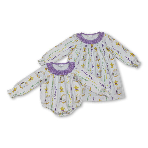 RTS kids matching clothing mardi gras print clothing girl winter clothing-2025.10.17