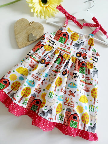 Order Deadline:11th Mar. Split order baby girl clothes farm life girl summer dress