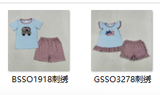 RTS Matching kids clothing embroidery flag print clothing baby 4th of July patriotic summer clothing-2026.5.5