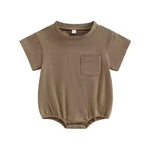 Order Deadline:16th Mar. Split order baby boy clothes pure color baby boy summer bubble 4