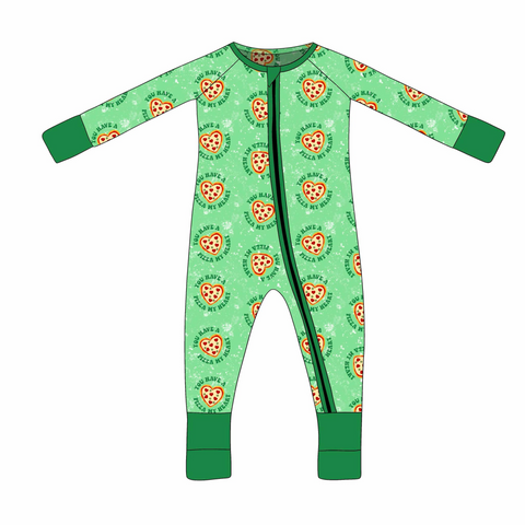 Order Deadline：28th Nov. Split order baby girl pizza girl Valentine's Day romper