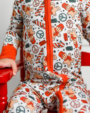 Order Deadline：3rd Nov. Split order baby boy gingerbread man boy christmas romper