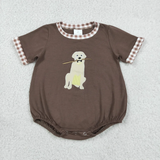 RTS Matching kids clothing embroidery pubby print clothing baby boy summer clothing-2026.6.1