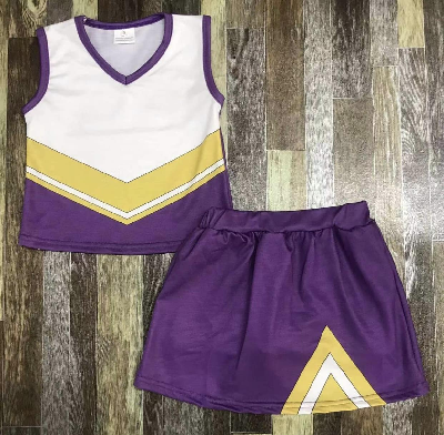 Order Deadline:20th Apr. Split order baby girl clothes cheerleading girl summer shorts set