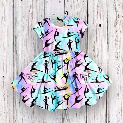 Order Deadline:4th Aug. Split order baby girl clothes dance girl summer dress