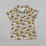 RTS  Matching clothing kids truck print baby boy summer clothing-2026.6.1