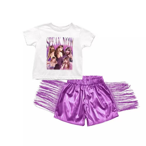 Order Deadline:3rd Apr. Split order baby girl clothes 1989 singer girl summer shorts set