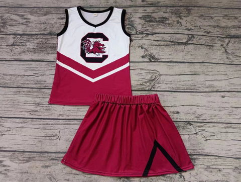 Order Deadline:28th Apr. Split order baby girl clothes state cheerleading girl summer shorts set