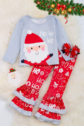 Order Deadline:2nd Sept. Split order baby girl clothes snowman girl bell bottoms set