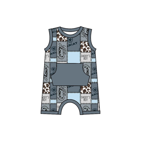 Order Deadline:27th Apr. Split order baby boy daddy’s boy summer romper