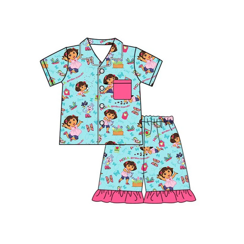 Order Deadline:29th Apr. Split order toddler clothes cartoon girl  summer set