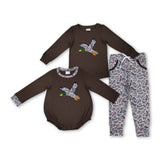 RTS kids matching clothing embroidered duck print clothing boy winter clothing-2025.7.26
