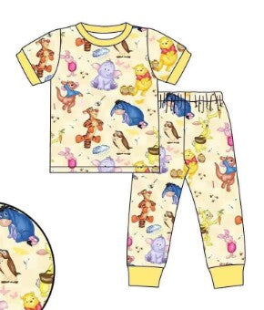 Order Deadline:14th June. Split order baby girl clothes cartoon dog girl pajamas  set