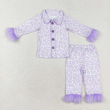 RTS toddler clothes matching purple leopard print clothing  mama kids  clothes-2025.9.17