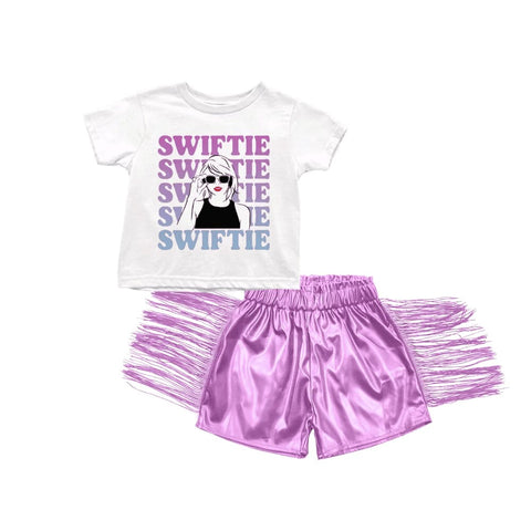 Order Deadline:5th Apr. Split order baby girl clothes 1989 singer girl summer shorts set  2