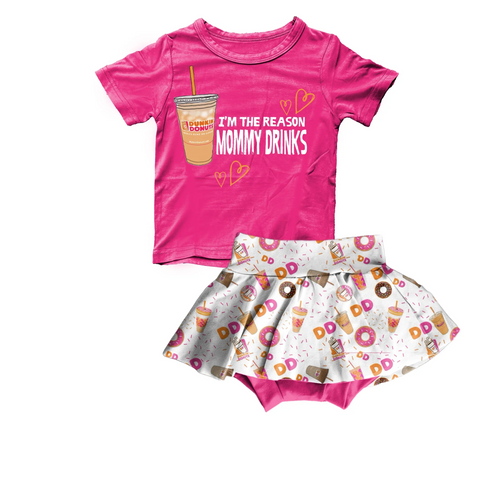 Order Deadline:23th Apr.Split order toddler clothes donut girl summer set