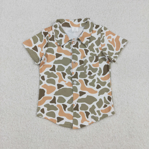 BT1312    toddler boy clothes camo  boy summer top shirt