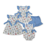 RTS match kids clothing bunny print clothing baby girl easter summer clothing-2026.2.12