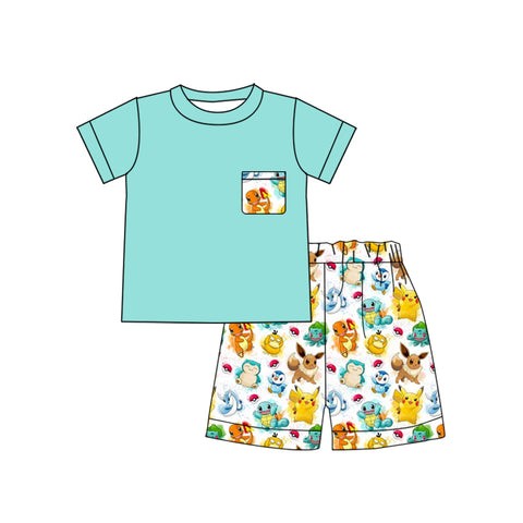 Order Deadline:29th Apr.  Split order toddler clothes cartoon boy summer set