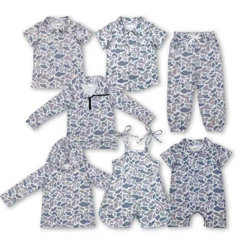 RTS toddler clothes matching clothing grey camo print  kids  boy clothing-2025.10.9