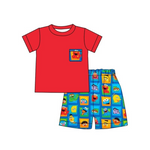 Order Deadline：17th June Split order baby boy clothes cartoon boy summer shorts set