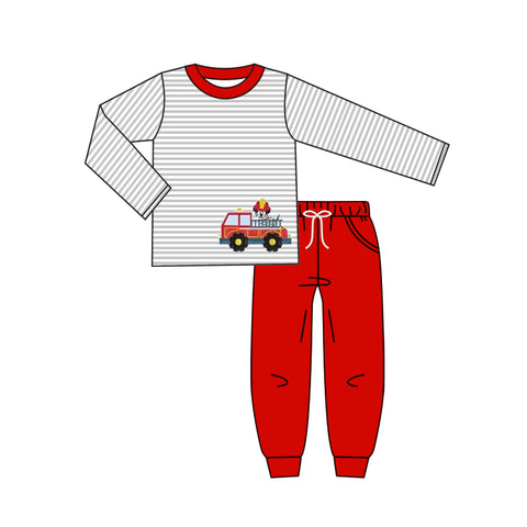 Order Deadline:22th Apr. Split order baby boy clothes fire truck boy winter set