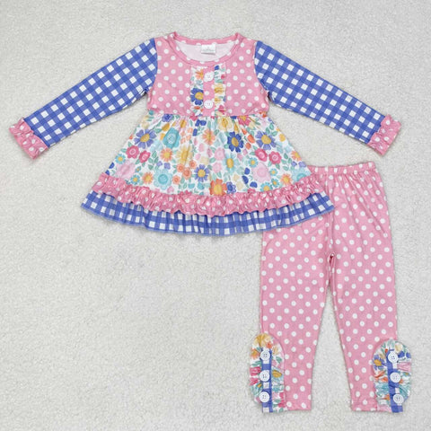 GLP1196   toddler girl clothes floral girl winter outfit