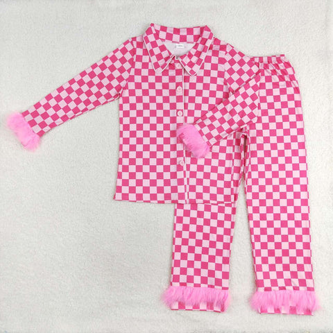 GLP1265   adult pajamas hot pink  women winter pajamas set