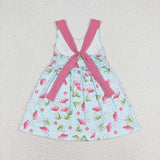 GSD0693 baby girl clothes girl flamingo summer dress