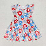 GSD0921 toddler clothes flower baby girl summer dress