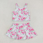 GSD0994  baby girl clothes roses pink toddler girl summer outfits