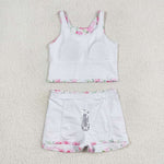 GSD0994  baby girl clothes roses pink toddler girl summer outfits