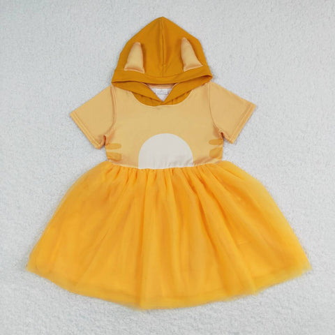 GSD0998  toddler clothes yellow baby girl summer dress