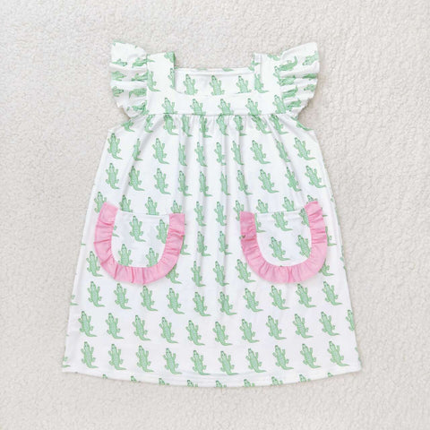 GSD1050 toddler clothes alligator baby girl summer dress