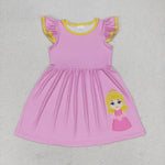 GSD1146 toddler clothes light pink princess baby girl summer dress