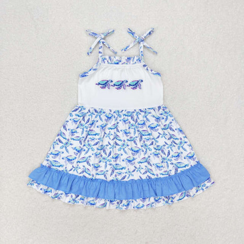 GSD1233 baby girl clothes sea turtle toddler girl summer dress