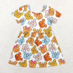 GSD1367  toddler girl clothes pumpkin girl halloween dress