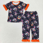 GSPO1580  baby girl clothes cartoon girl halloween pajamas outfit