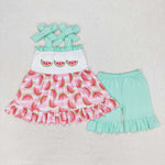 GSSO0709 baby girl clothes watermelon toddler girl summer outfits