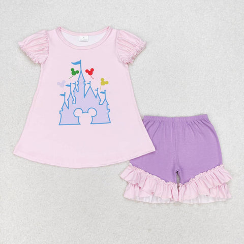 GSSO1185 baby girl clothes castle toddler girl summer outfit