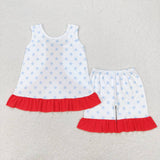 GSSO1217  baby girl clothes patriotic toddler girl summer outfit