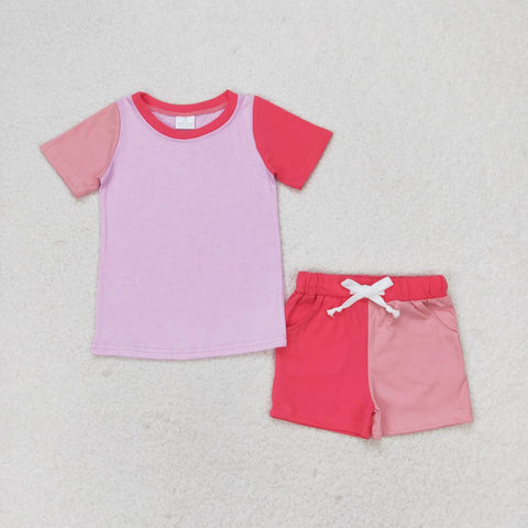 GSSO1269   baby girl clothes pink toddler girl summer outfit