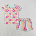 GSSO1297 baby girl clothes flower toddler girl summer outfit