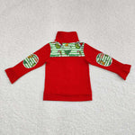 GT0611  toddler girl clothes cartoon girl christmas winter top shirt