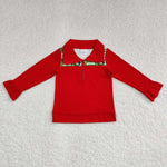 GT0611  toddler girl clothes cartoon girl christmas winter top shirt