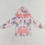 GT0633   toddler girl clothes cartoon dog girl winter hoodie top